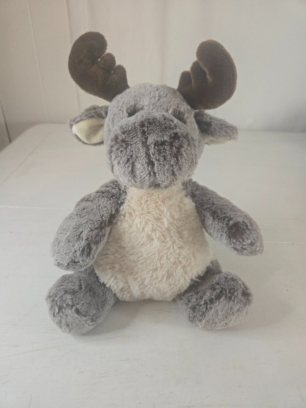 Aurora World Snuggly Milo Moose Plush 12" Sweet & Softer Stuffed Animal Gray